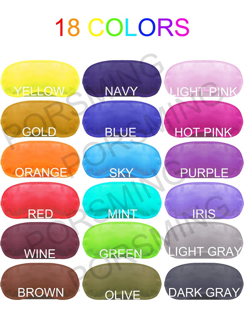 PorsMing Eye Mask Sleep Masks Pack of 36 PorsMing Sleeping Mask Blindfold Eye Cover Team Building Games Party with Nose Pad and Adjustable Strap for Women Men Kids 4 Layers Colors (18 Color 36 Pieces) - Image 5